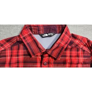 The North Face Plaid Button Front Long Sleeve Shirt Mens Small